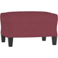 Décoshop26 - Fußhocker/Betthocker 60 x 50 x 41 cm roter Stoff DEC030582