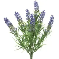 MARELIDA Lavendel Büschel am Stiel mit 7 Blüten Kunstblume Kunstpflanze H: 34cm violett