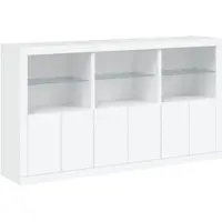 Helloshop26 - Buffet Sideboard Kommode Kleiderschrank Aufbewahrungsmöbel Organizer für Küche Wohnzimmer Lounge mit LED-Beleuchtung 02_0029838