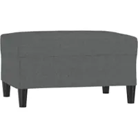 Décoshop26 - Moderne rechteckige Fußstütze aus anthrazitgrauem Stoff 70 × 55 cm DEC030323