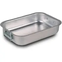 Mamù Bräter aus weißem Aluminium mit Eisengriff, für den privaten oder professionellen Gebrauch, 40 cm
