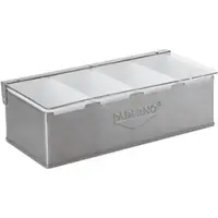 Paderno Behälter mit 4 Fächern Inox 32x16 H10 mit Deckel