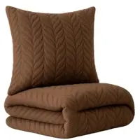 Leonado vicenti Bettwäsche 155x220 cm Braun Winter Plüsch Damast Premium Cashmere Touch geprägtes Design Blumen mit Reißverschluss extra warm flauschig
