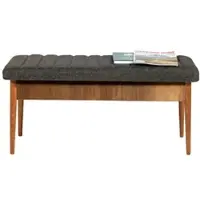 Dmora Arielli - Bank, 110x40x48h cm Nussbraun, Belastbarkeit 130 kg