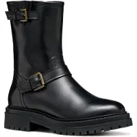 Geox D Iridea D Leder Damen Schwarz Stiefel