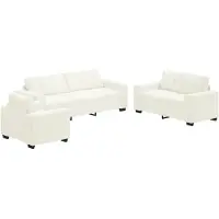 vidaXL Sofa Set 3 stk. Creme Samt