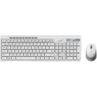 Genius SlimStar 8230 Tastatur- und Maus-Set, kabellos, CZ+SK-Layout, Bluetooth, 2.4GHz, USB, weiß