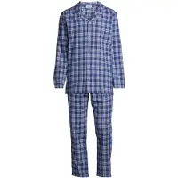 Seidensticker Schlafanzug Flanell in Long island blue | Gr.: 52