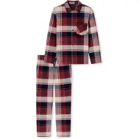 Schiesser Pyjama Selected Premium Warming in burgund | Gr.: 48