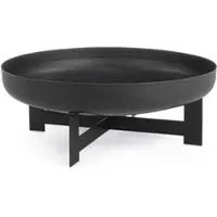 Bizzotto Feuerschale Caldo aus hitzebeständigem Stahl, modernes Design, Ø 70 cm, schwarz pulverbeschichtet