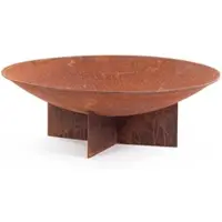 Bizzotto Feuerschale aus Metall rund, modern, rostbraun, hitzebeständig, Ø 73 cm, Outdoor