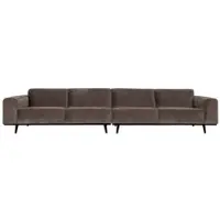 Woood Sofa Statement XL Jacquard-Stoff, modern klassisch, Taupe, großzügig gepolstert für 4–5 Personen