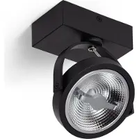 LEDKIA LED-Strahler 15W CREE Oberfläche Schwenkbar AR111 Dimmbar Schwarz 2700K Warmweiß