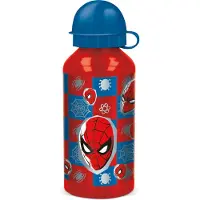 Marvel Aluminium Trinkflasche Wasserflasche – 400 ml mit praktischem Trinkverschluss für Kinder