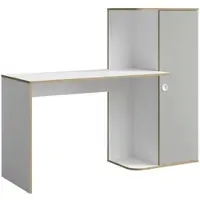 Masseno SCHREIBTISCH AMARIS 160,2x53,3x128,7 cm Bürotisch Computertisch, Weiß