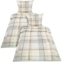 Beautissu 4tlg Bettwäsche Mira Beige