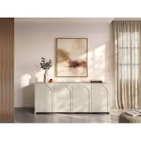 Vente-unique Buffet - 4 Türen - Beige - NALYRA von Maison Céphy