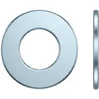 Industrial Quality Supplies ISO 7091 Flache Scheibe Stahl 22mm galvanisch verzinkt ohne Fase 100 Stk
