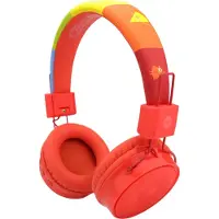 GoGen Kinder On-Ear Kopfhörer kabellos mit Mikrofon Bluetooth rot Spunti z Déčka