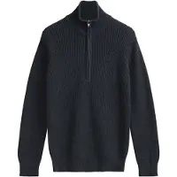 Mela London Rippstrick Troyer UDAI Pullover Black Schwarz Baumwolle Nachhaltig