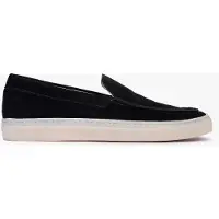 Omnio Slipper für Herren, aus schwarzem Wildleder