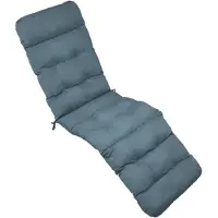 Beautissu Bequeme Liegenauflage Deckchair, 200x50x8 cm, Taubenblau