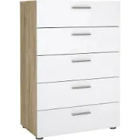 Dmora Kommode Pedara , weiß , Maße (cm): B: 70 H: 102 T: 40.3