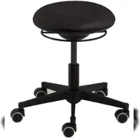 Mayer Sitzmöbel , Drehhocker mit 3D-Sitzelement 1353, Schwarz, recyceltes Polyester, 1353_03_30317