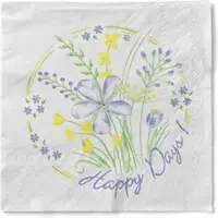 Mank Tissue Serviette Happy Days 40 x 40 cm, 3-lagig, 100 Stück - - Floral