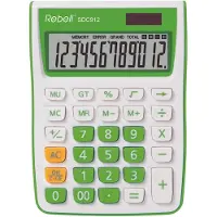 Rebell RE-SDC912GR Tischrechner SDC912, 12-stelliger Tischrechner für Büro und Zuhause, Dualbetrieb