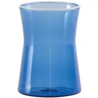 Zafferano 4er-Set Trinkgläser, edle Kollektion aus mundgeblasenem Borosilikatglas, blaue Farbe, elegantes geometrisches Design für stilvollen Tisch