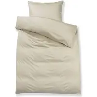 Doris Meyer Uni Interlock Jersey Bettwäsche 135x200 cm + 80x80 cm | beige - beige
