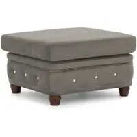 S-Style Möbel Chesterfield Hocker Cleo Blink , grau , Maße (cm): B: 75 H: 45