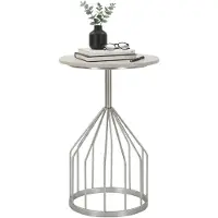 Dmora Couchtisch Lepenci 37,5x37,5x58h cm Silber