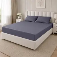 TRAUMSCHLAF Mako-Satin Haustuch Bettlaken 180x280 cm | anthrazit - grau