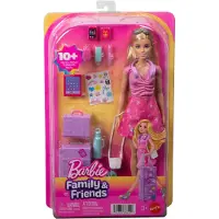 Barbie Family & Friends Modepuppe „Malibu“ aus der „Grenzenlose Abenteuer“-Reihe mit mehr als 10 Zubehörteilen rund ums Reisen, Modepuppe, Weiblich, 3 Jahr(e), Junge/Mädchen, 298 mm, Mehrfarbig