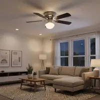 Globo RGB LED Deckenventilator Deckenleuchte Lüfter, Vor-Rücklauf Sprachsteuerung 3 Geschwindigkeiten, Glas, D=76cm