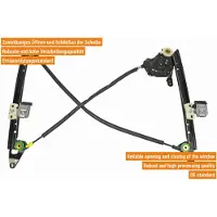 VAICO V10-9856 Elektrischer Fensterheber Hinten Rechts für VW SHARAN (7M8, 7M9, 7M6) für SEAT Alhambra (7V8, 7V9) für FORD GALAXY (WGR)