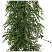 Décoris Zypressen & Zedern Girlande künstlich Spritzguss 1,8m Grün