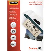 Fellowes Laminierfolien, matt, A4, 125 Micron, 100 St.