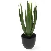 Décoris Aloe Vera 35cm Kunstpflanze im Topf Grünpflanzen Dekopflanzen künstlich Plastik