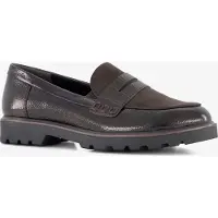 Tamaris Damen Slipper Penny Loafer mit markanter Profilsohle 1-24312-41, Größe:41 EU, Farbe:Braun