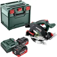 Metabo KS 18 LTX 57 BL Akku Handkreissäge 18 V 57 mm + 2x LiHD Akku 10,0 Ah + Ladegerät + Metabox