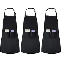 Joeji's Kitchen Kochschürze Joejis Schwarze Schürze 3er-Pack Unisex-Kochschürze im Restaurant