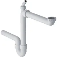 Geberit Rohrbogengeruchsverschluss für ein Spülbecken Abgang horizontal G1 1/2x50
