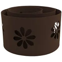 Zaun|zu Sichtschutz Laserstreifen PREMIUM Nachbildung Sonnenblume Braun 2,55m