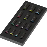 Wera 9728 Schaumstoffeinlage Zyklop B 3/8" Impaktor Deep Steckschlüsseleinsatz Set 1