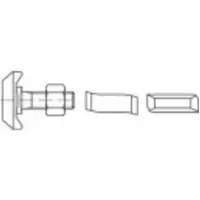 Alstertaler Schrauben & Präzisionsteile Hammerkopfschrauben M10 50 mm 88940 Edel