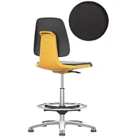 BIMOS Arbeitsdrehstuhl Labsit hoch, Integralschaum, Gleiter, B 450 x T 420 x H 520 - 770 mm, orange