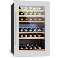 Klarstein Vinsider 35D Einbau-Weinkühlschrank 128 Liter 41 Weinflaschen 2 Zonen Edelstahl